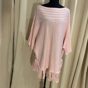 New Directions Blush Pink Knit Poncho
